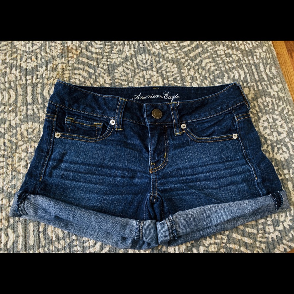 American Eagle Outfitters darkwash jean shorts